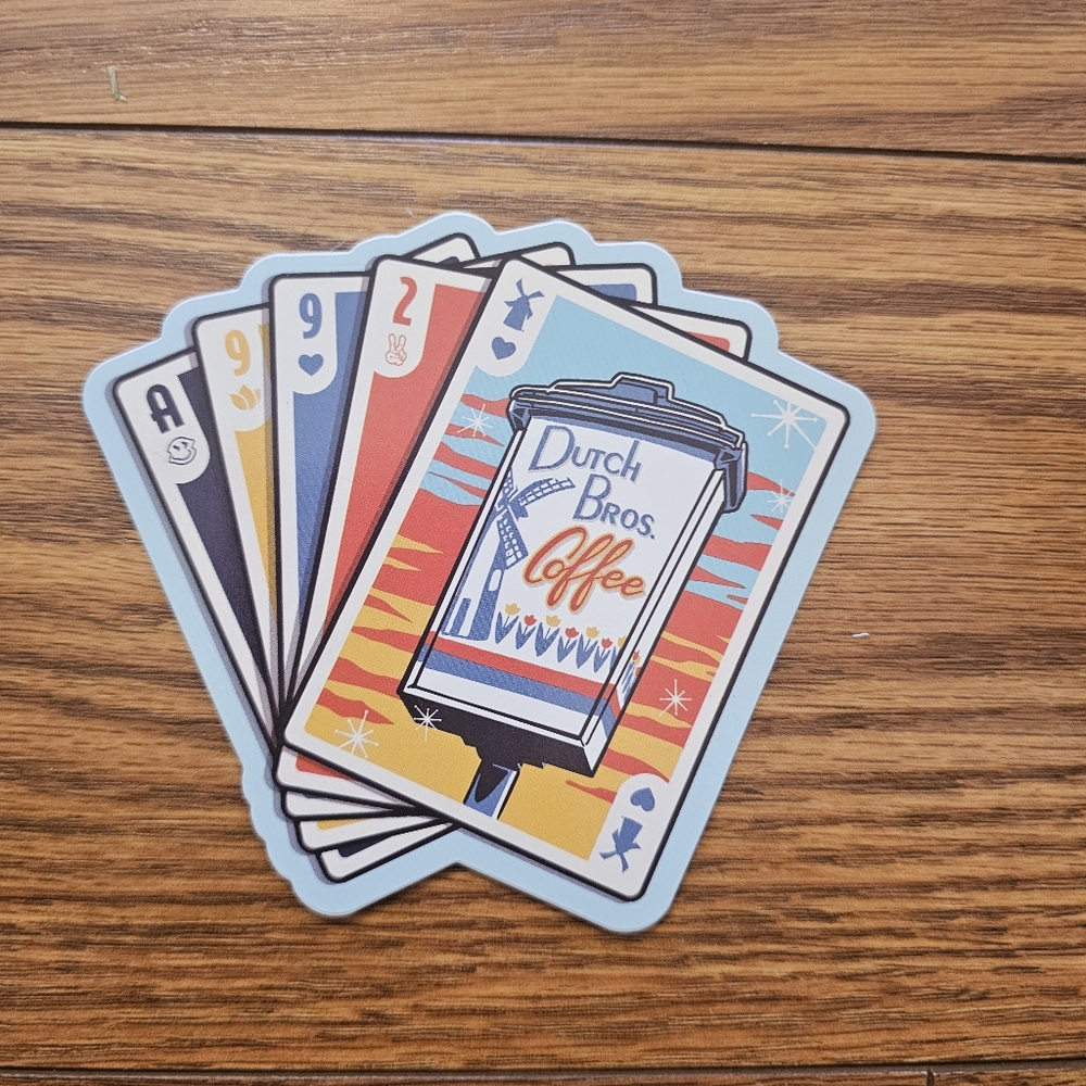 Dutch Bros Coffee Playing Cards Sticker